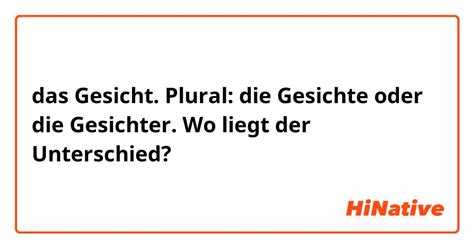 gesicht plural